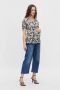 MAMALICIOUS gebloemde zwangerschapstop MLJANICE van gerecycled polyester zwart paars groen - Thumbnail 1