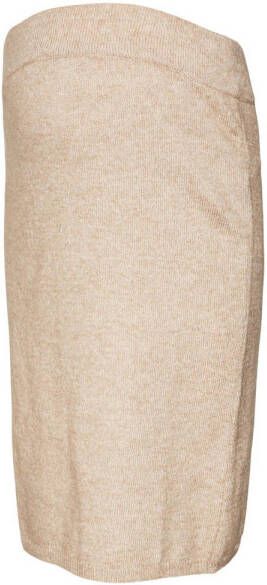 Mamalicious gebreide zwangerschapsrok MLNEWANNE van gerecycled polyester beige Dames Gerecycled polyester (duurzaam) S