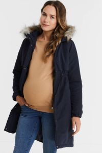 Mamalicious Lange zwangerschapsjas met tunnelkoord model 'Jessi'
