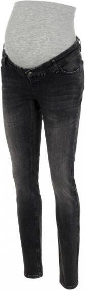 Mamalicious low waist slim fit zwangerschapsjeans MLCALIFORNIEN grijs stonewashed Dames Stretchdenim 28-34 - Foto 1
