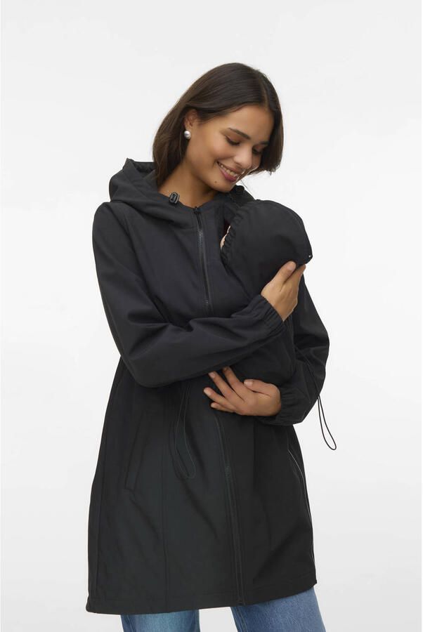MAMALICIOUS 3 in 1 zwangerschaps softshell jas zwart