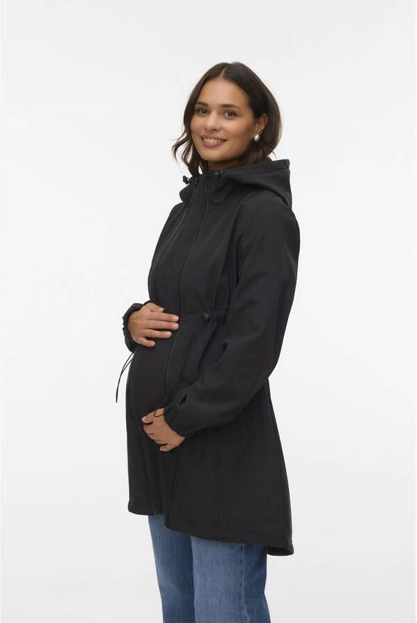 MAMALICIOUS 3 in 1 zwangerschaps softshell jas zwart - Foto 2