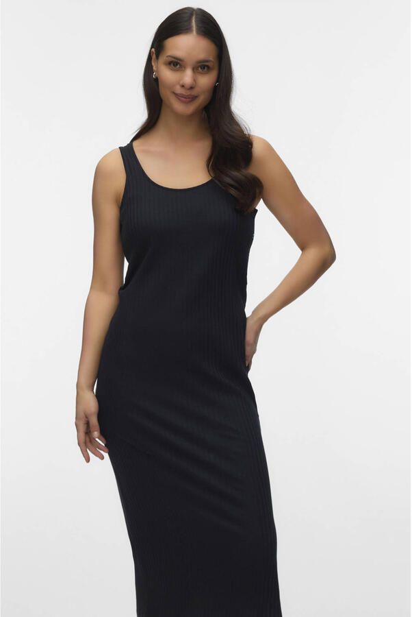 MAMALICIOUS bodycon zwangerschapsjurk midi zwart