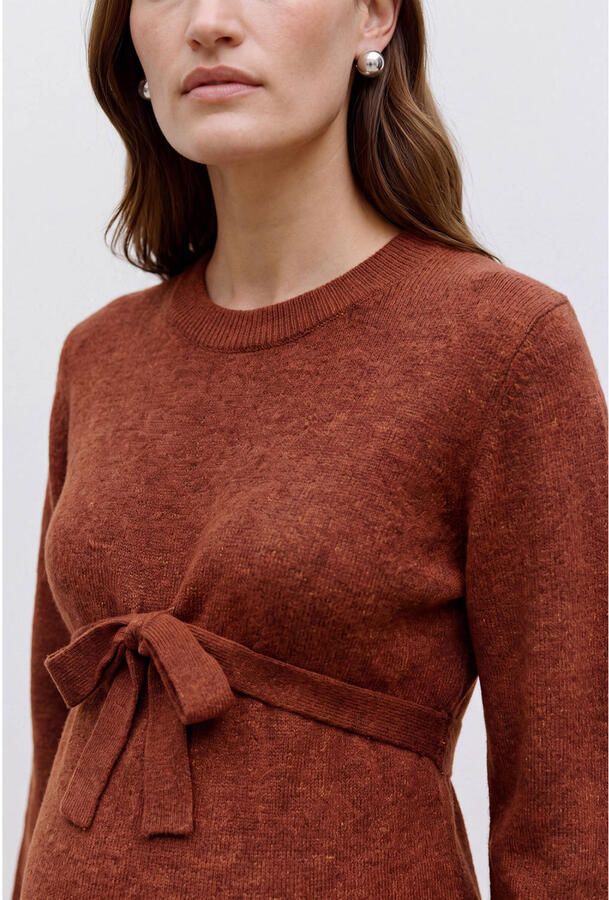 MAMALICIOUS gebreide zwangerschaps midi jurk koper Dames Acryl Ronde hals maat XL - Foto 2
