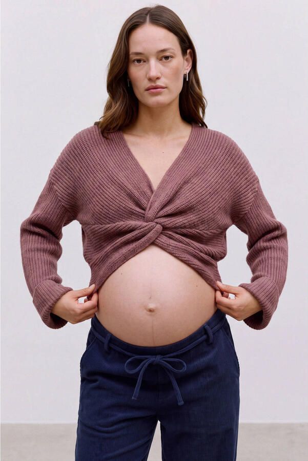 MAMALICIOUS gebreide zwangerschapstrui oudroze