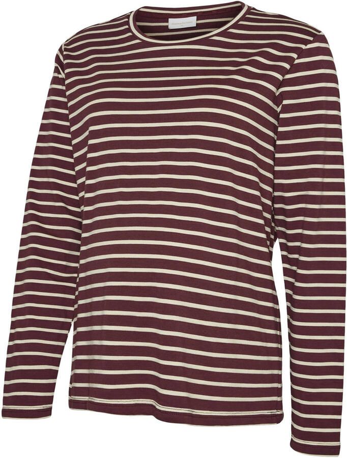 MAMALICIOUS gestreepte zwangerschaps longsleeve donkerrood