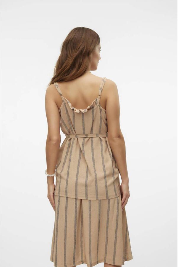 Mamalicious gestreepte zwangerschapstop beige Dames Polyester Vierkante hals XL - Foto 3