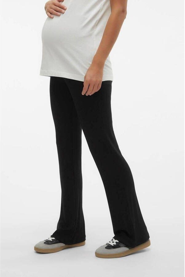 Mamalicious high waist flared zwangerschapslegging MLBRYNJA zwart Broek Dames Modal XL - Foto 3