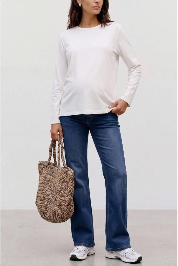 MAMALICIOUS high waist zwangerschaps flared jeans dark blue denim Blauw maat 34-32 (XS) - Foto 2