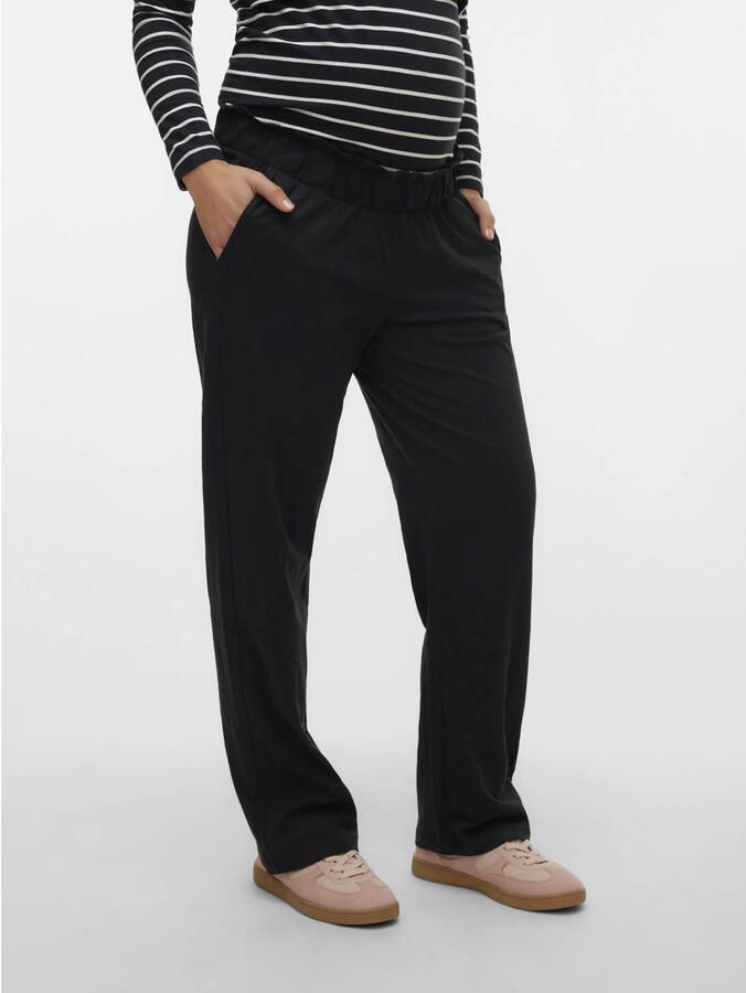 Mamalicious loose fit broek MLIVY zwart Dames Katoen Effen XL - Foto 2
