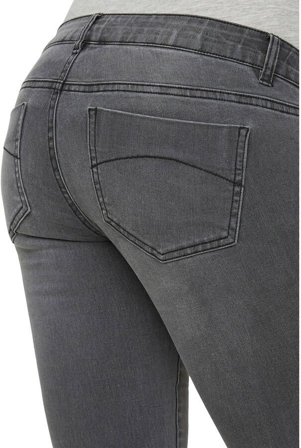 Mamalicious low waist slim fit zwangerschapsjeans MLLOLA grijs Dames Denim 26-32 - Foto 3