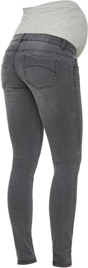Mamalicious low waist slim fit zwangerschapsjeans MLLOLA grijs Dames Denim 26-32 - Foto 2