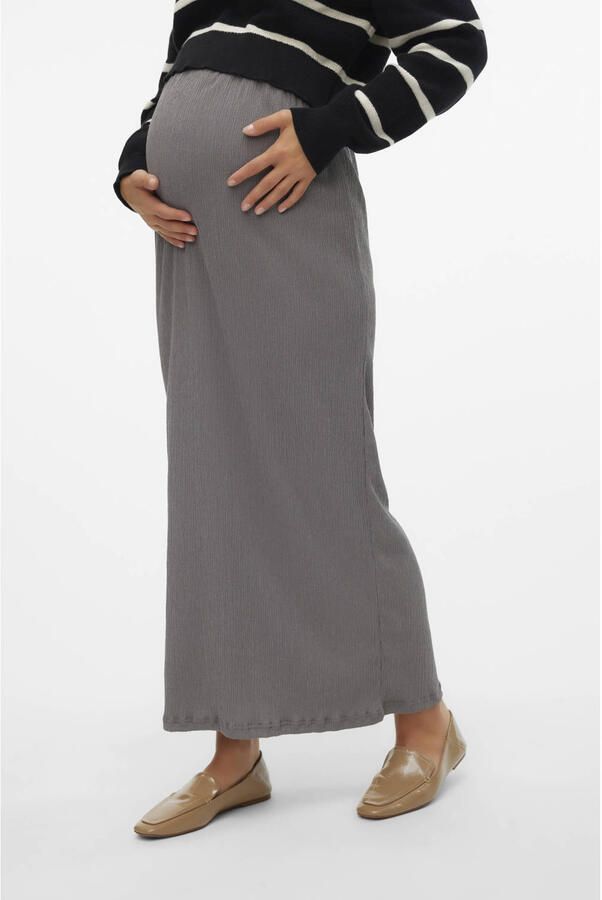 MAMALICIOUS maxi zwangerschapsrok grijs - Foto 3
