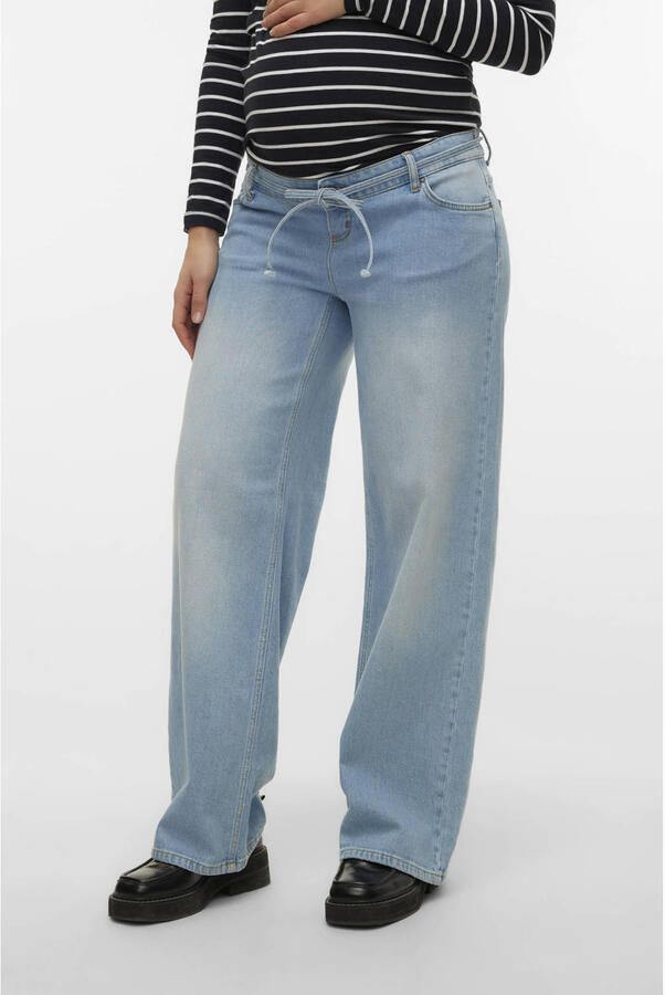 MAMALICIOUS Mlfula zwangerschaps wide leg jeans light blue denim