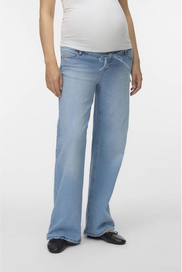 MAMALICIOUS Mlfula zwangerschaps wide leg jeans light blue denim - Foto 2