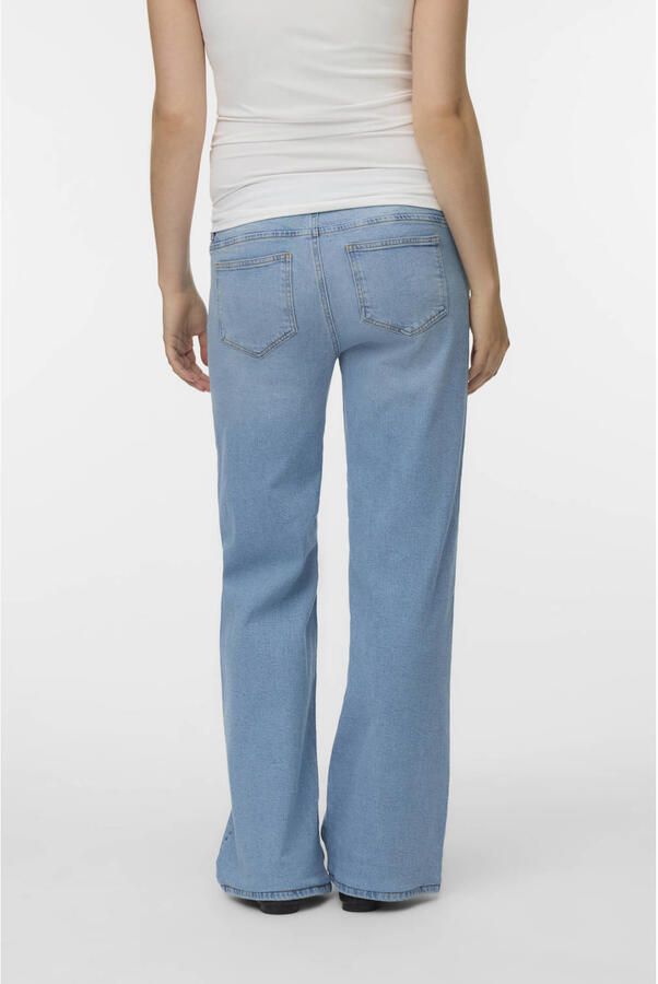 MAMALICIOUS Mlfula zwangerschaps wide leg jeans light blue denim - Foto 3