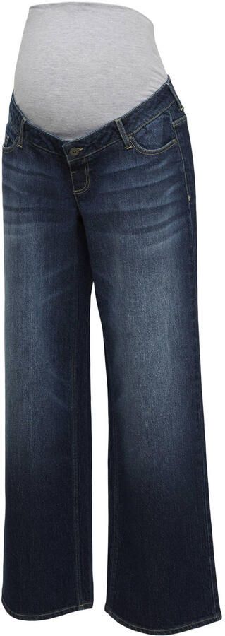 MAMALICIOUS MLMALAGA zwangerschaps wide leg jeans donkerblauw