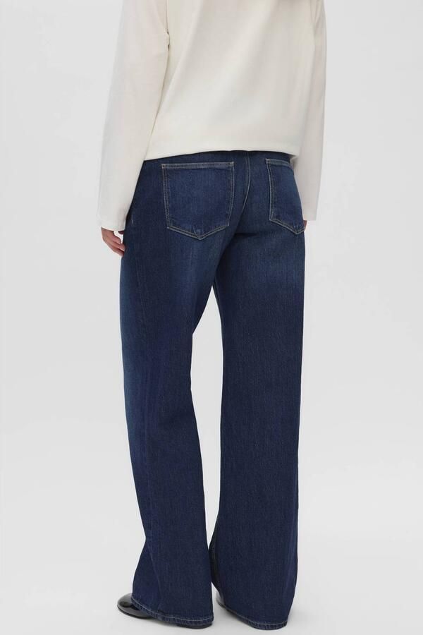 MAMALICIOUS MLMALAGA zwangerschaps wide leg jeans donkerblauw - Foto 2