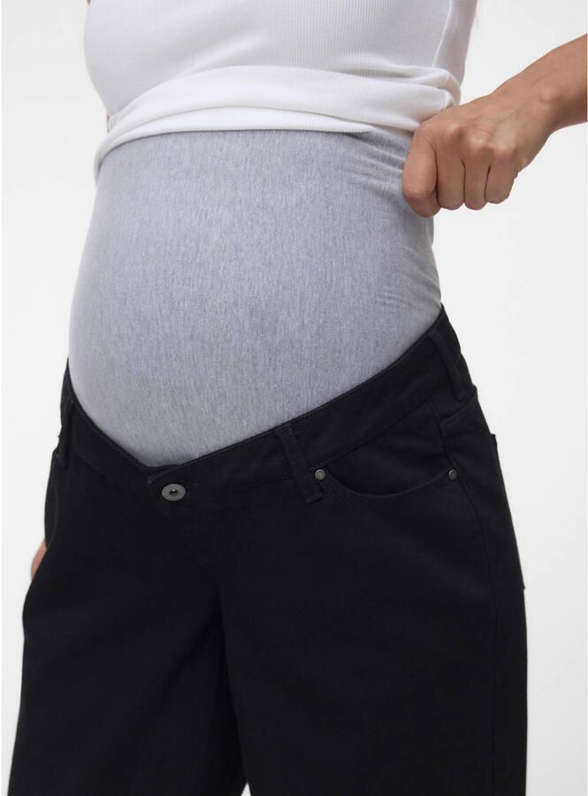 MAMALICIOUS MLMALAGA zwangerschaps wide leg jeans zwart - Foto 2