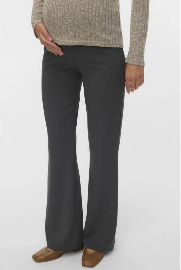MAMALICIOUS regular high waist zwangerschaps casual broek antraciet