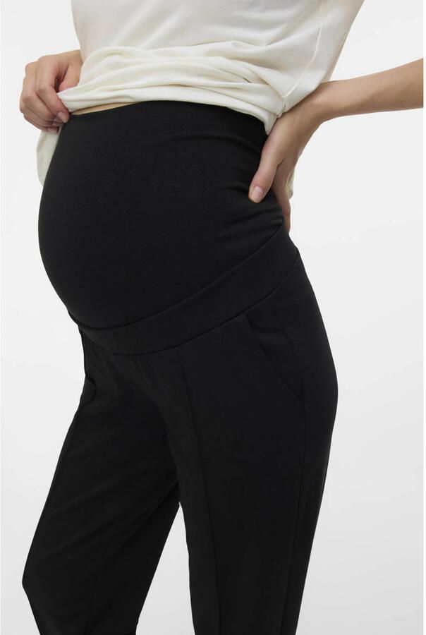MAMALICIOUS regular high waist zwangerschaps casual broek zwart - Foto 2
