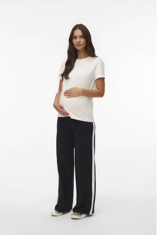 MAMALICIOUS regular high waist zwangerschaps casual broek zwart