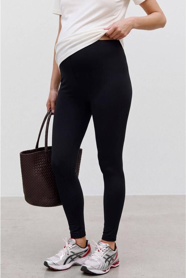 MAMALICIOUS regular waist zwangerschaps legging zwart Broek Dames Stretchkatoen maat XL - Foto 3