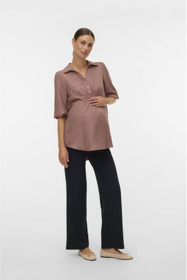 MAMALICIOUS relaxed regular waist zwangerschaps casual broek zwart