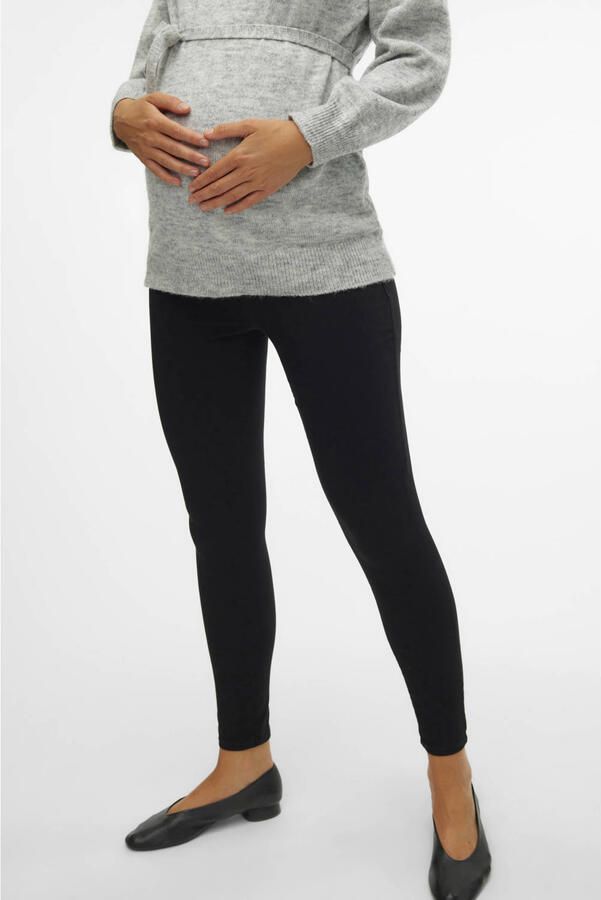 Mamalicious skinny zwangerschapsjeans MLLUCY zwart Dames Viscose Effen XL - Foto 2