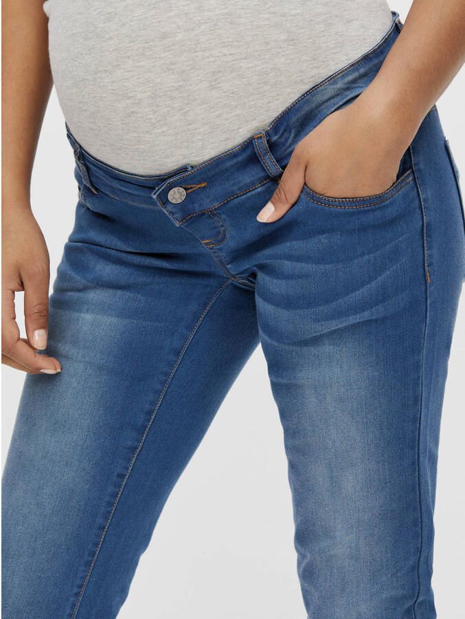 Mamalicious slim fit zwangerschapsjeans MLFIFTY blauw Dames Stretchdenim 26-34 - Foto 2