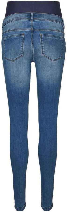 Mamalicious slim fit zwangerschapsjeans MLMILA medium blue denim Blauw Dames Stretchdenim XL - Foto 3