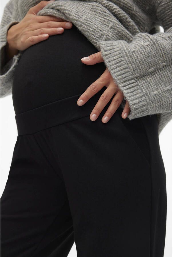 Mamalicious slim fit zwangerschapstregging MLLIF zwart Broek Dames Viscose XXL