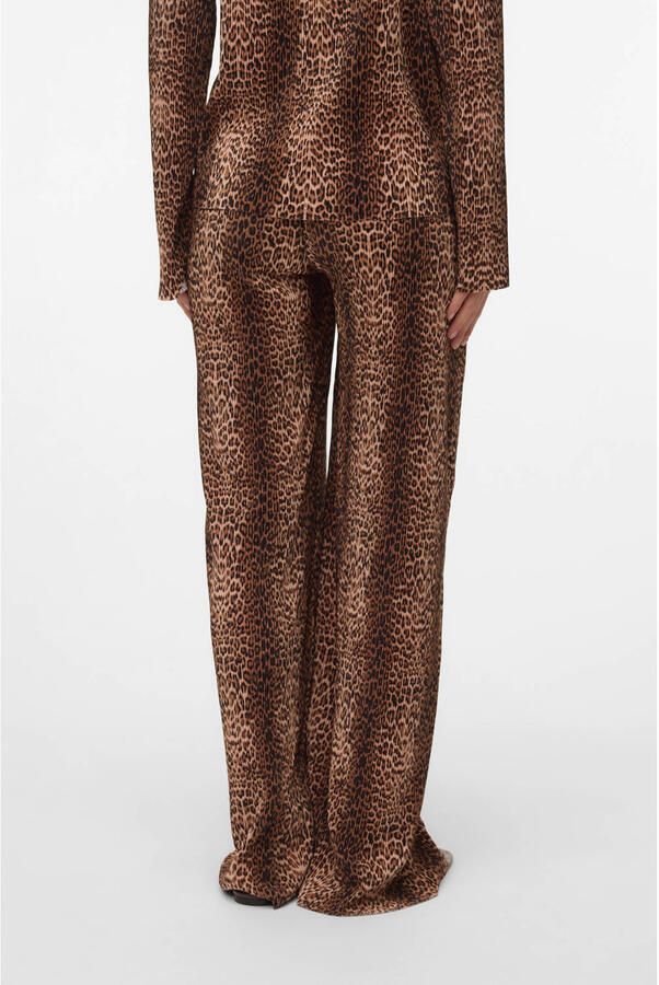 MAMALICIOUS wide leg regular waist zwangerschaps casual broek bruin - Foto 4