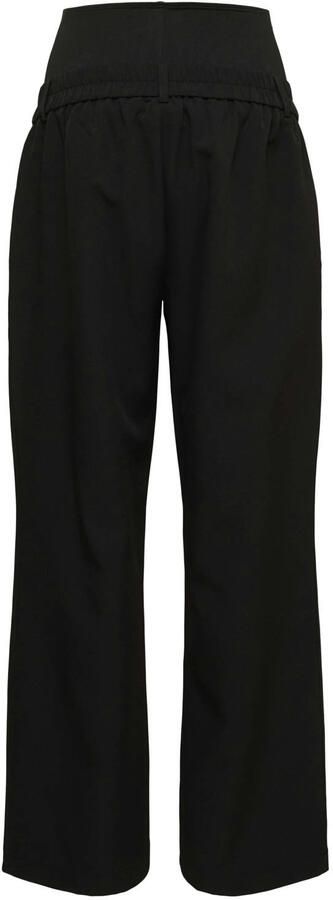 MAMALICIOUS wide leg regular waist zwangerschaps casual broek zwart - Foto 2