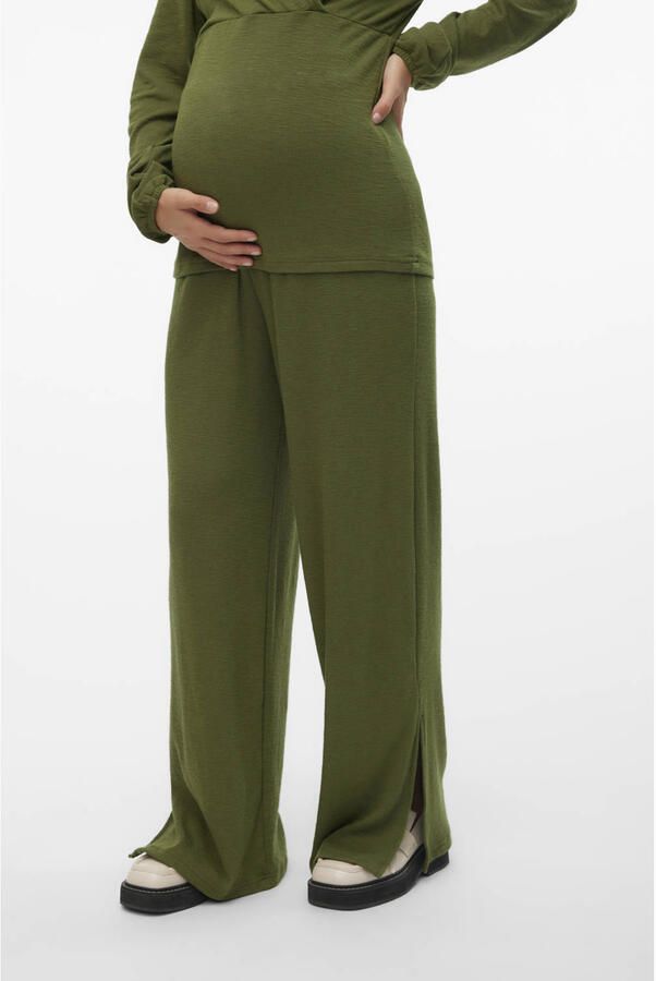 Mamalicious Straight leg stoffen zwangerschapsbroek met elastische band - Foto 2