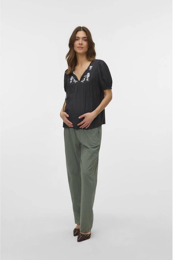 MAMALICIOUS zwangerschaps blousetop zwart - Foto 3