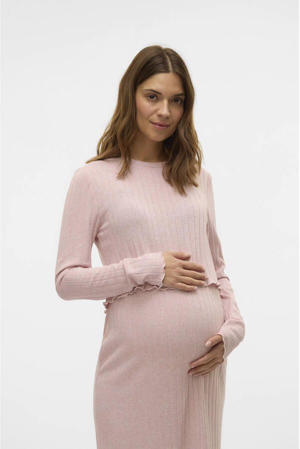 MAMALICIOUS zwangerschaps cropped top lichtroze