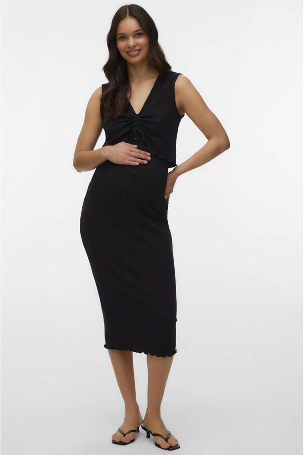 MAMALICIOUS zwangerschaps cropped top zwart - Foto 2