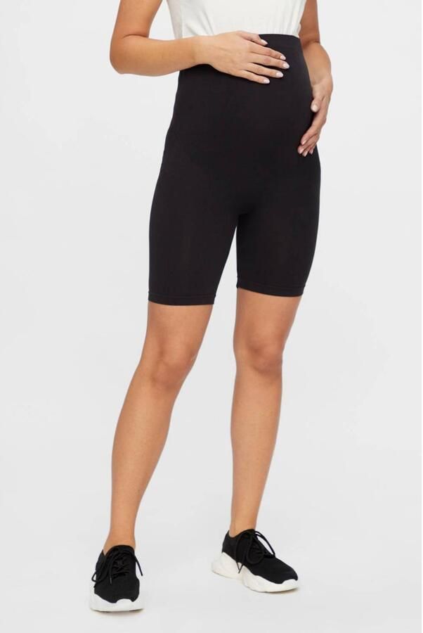 MAMALICIOUS zwangerschaps cycling short MLTIA JEANNE zwart Korte broek Dames Nylon maat L XL