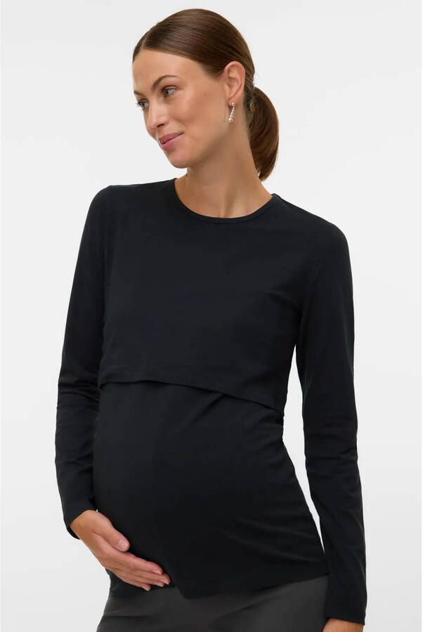 MAMALICIOUS zwangerschaps- en voedings longsleeve zwart