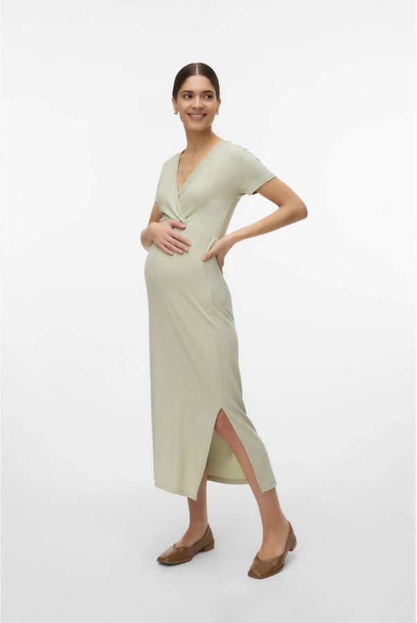 Mamalicious Jerseyjurk MLTRINITY TESS SS JRS MIDI DRESS 2F NOOS