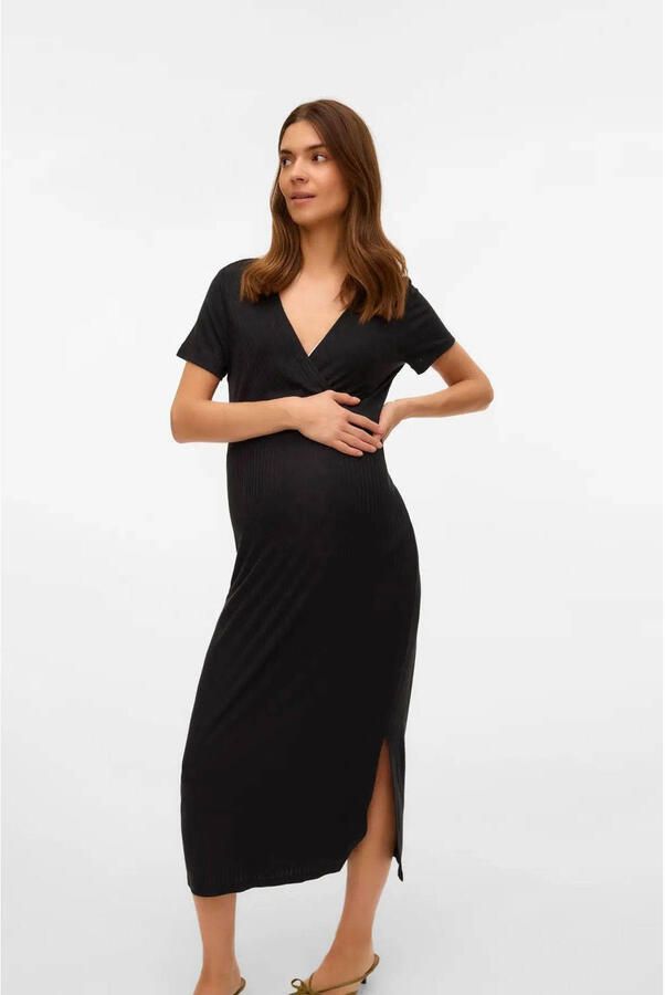 Mamalicious Jerseyjurk MLTRINITY TESS SS JRS MIDI DRESS 2F NOOS