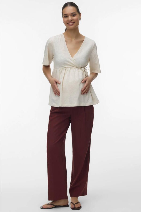 MAMALICIOUS zwangerschaps- en voedings overslagtop beige