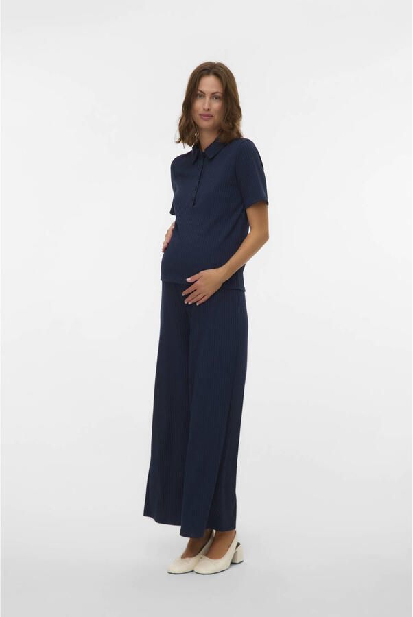MAMALICIOUS zwangerschaps- en voedings T-shirt donkerblauw - Foto 3