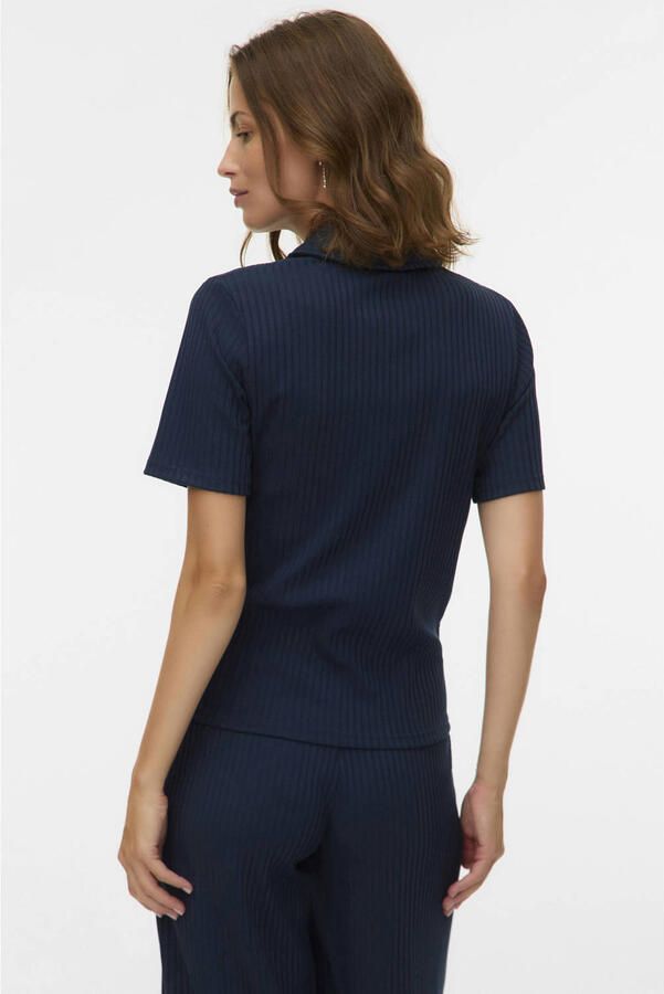 MAMALICIOUS zwangerschaps- en voedings T-shirt donkerblauw - Foto 3