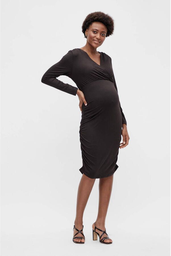 Mamalicious zwangerschaps- en voedingsjurk MLPILAR van polyester zwart XL - Foto 2