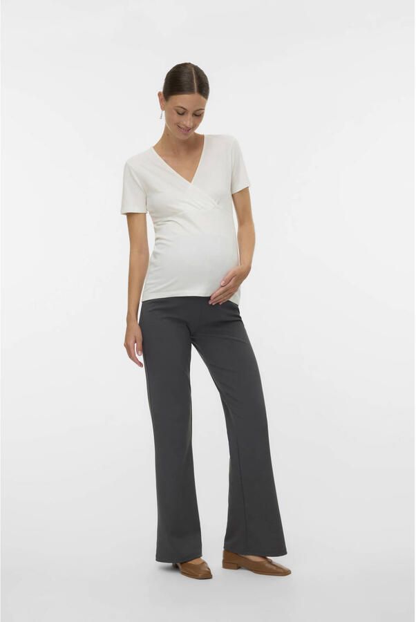 MAMALICIOUS zwangerschaps- en voedingsshirt zwart wit (set van 2) - Foto 3