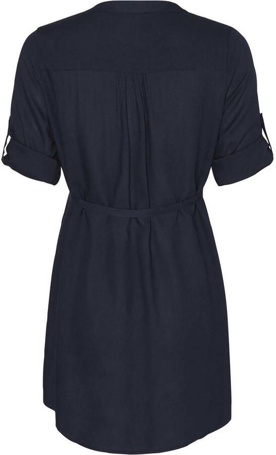 Mamalicious zwangerschaps- en voedingstuniek MLMERCY met ceintuur donkerblauw Dames Viscose Ronde hals XL