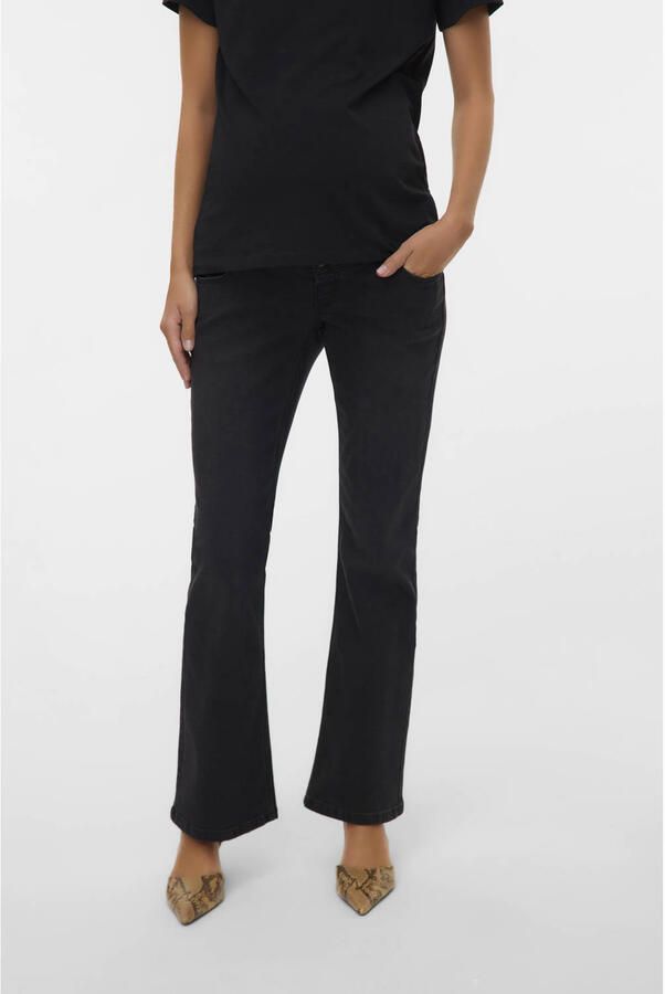 MAMALICIOUS zwangerschaps flared jeans black denim