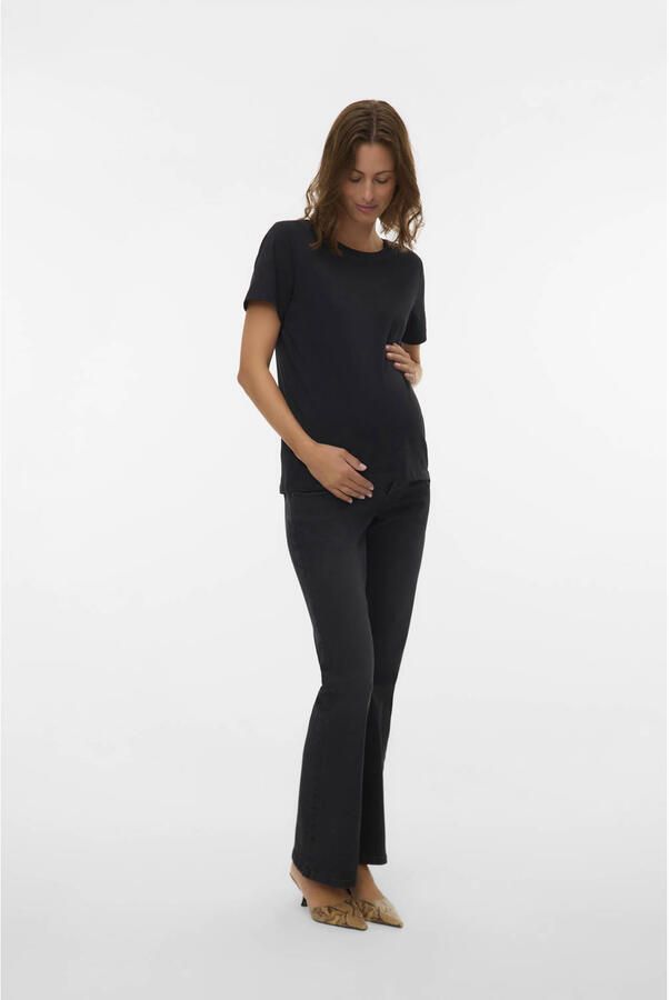 MAMALICIOUS zwangerschaps flared jeans black denim - Foto 3